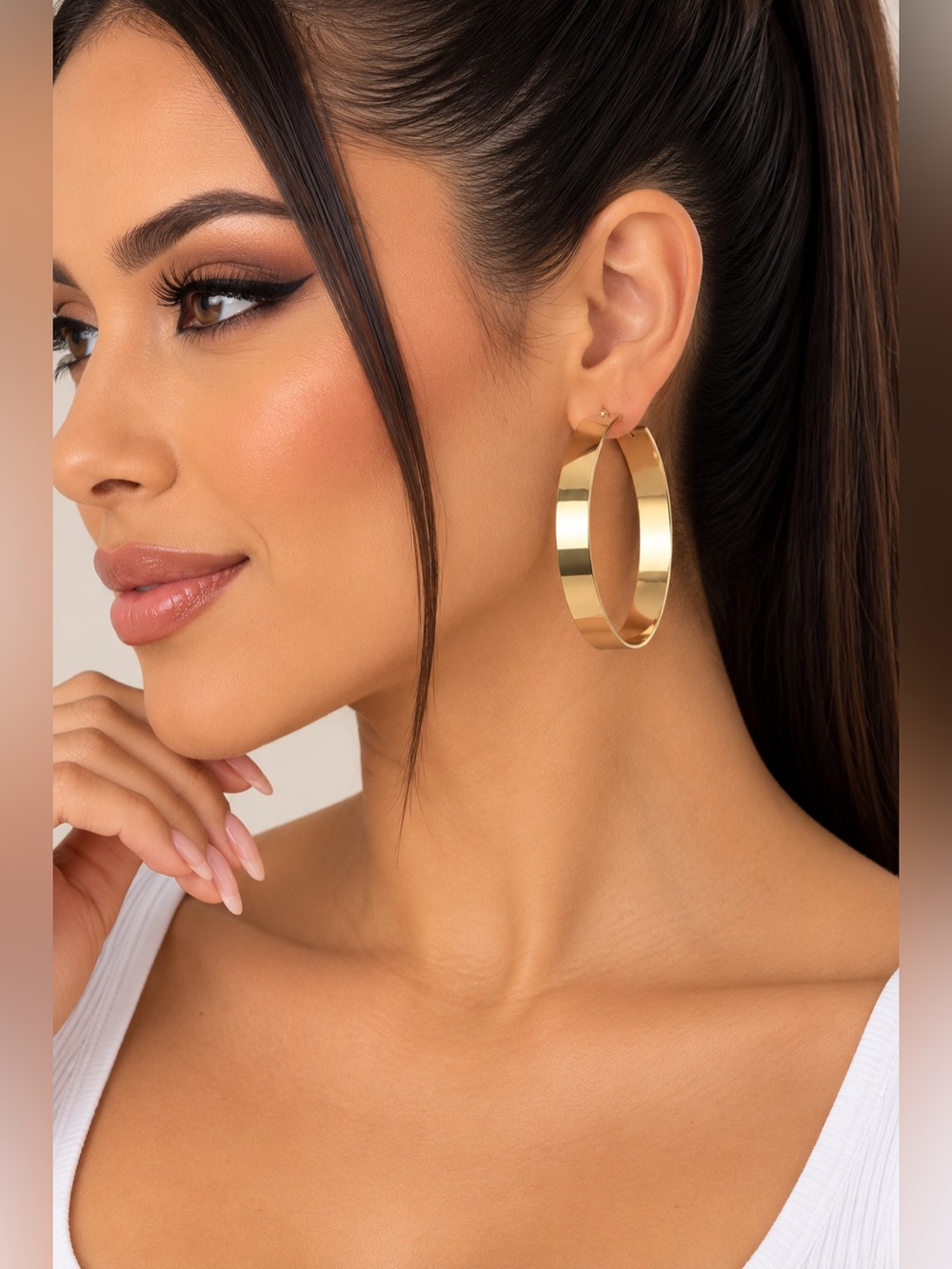 Classic Gold Large Hoop Earrings for Women